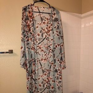 Pink Blush Long Kimono